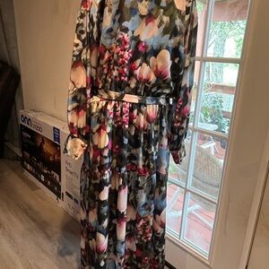 Anne Klein Black and Blue Dress